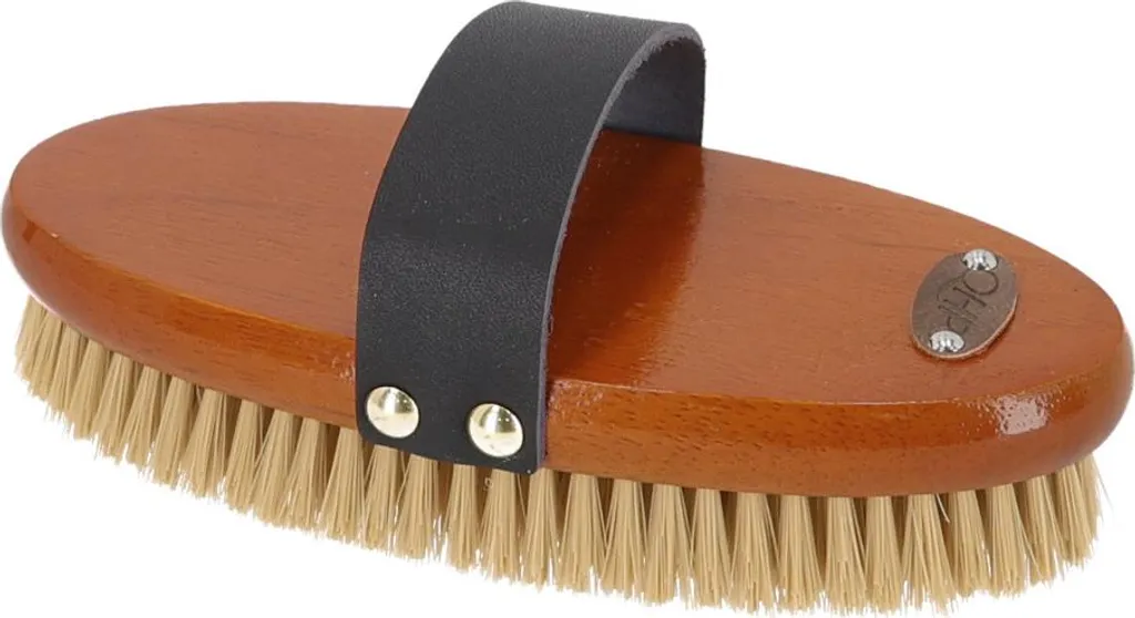 Set de brosses QHP Royal marron en poils synthétiques de qualité