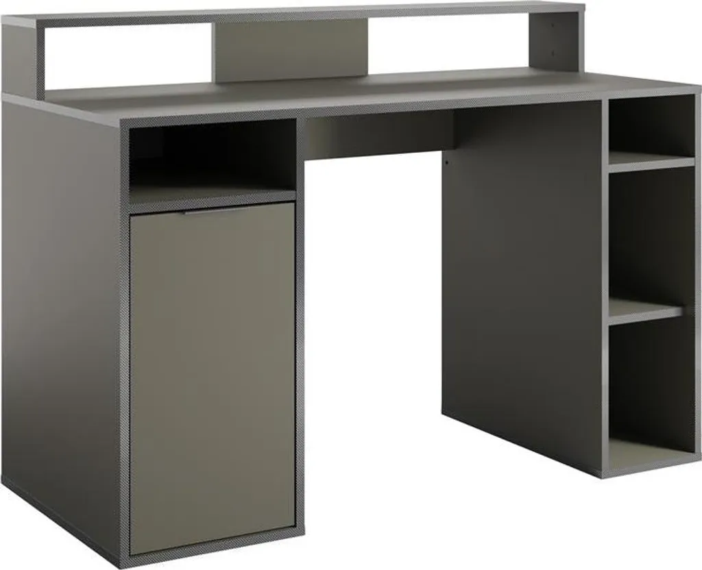Bureau CURUMANI graphite : solution compacte pour petit espace bureau - 2