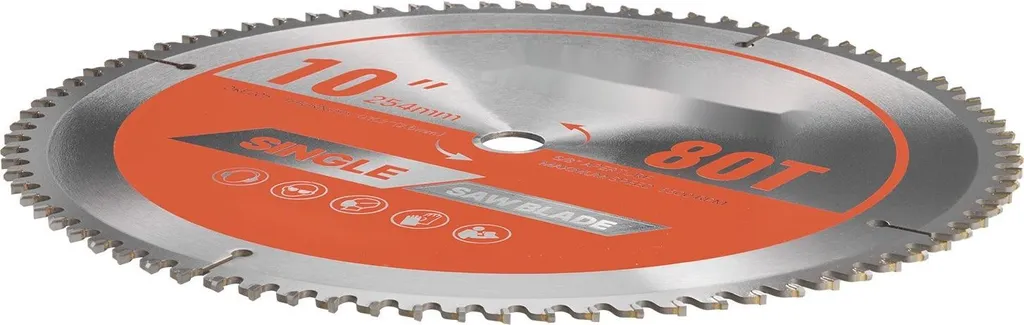 Lame scie circulaire 254mm 80 dents idéale pour couper l'aluminium net - 11