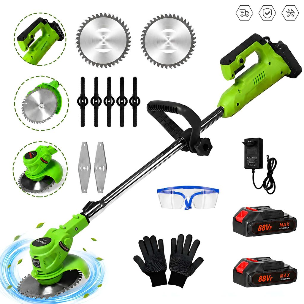 Akku-Rasentrimmer 21V mit 2 Batterien, Freischneider, Produktbild 