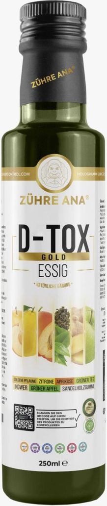 Zühre Ana | D-tox Gold Essig 250ml Produktbild 