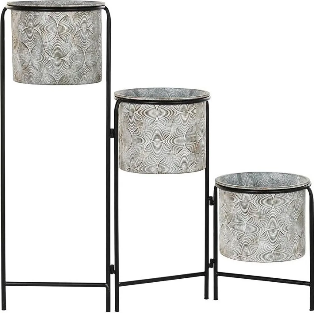 Pot de fleurs DKD Home Decor gris métal 82 x 25 x 81 cm design moderne