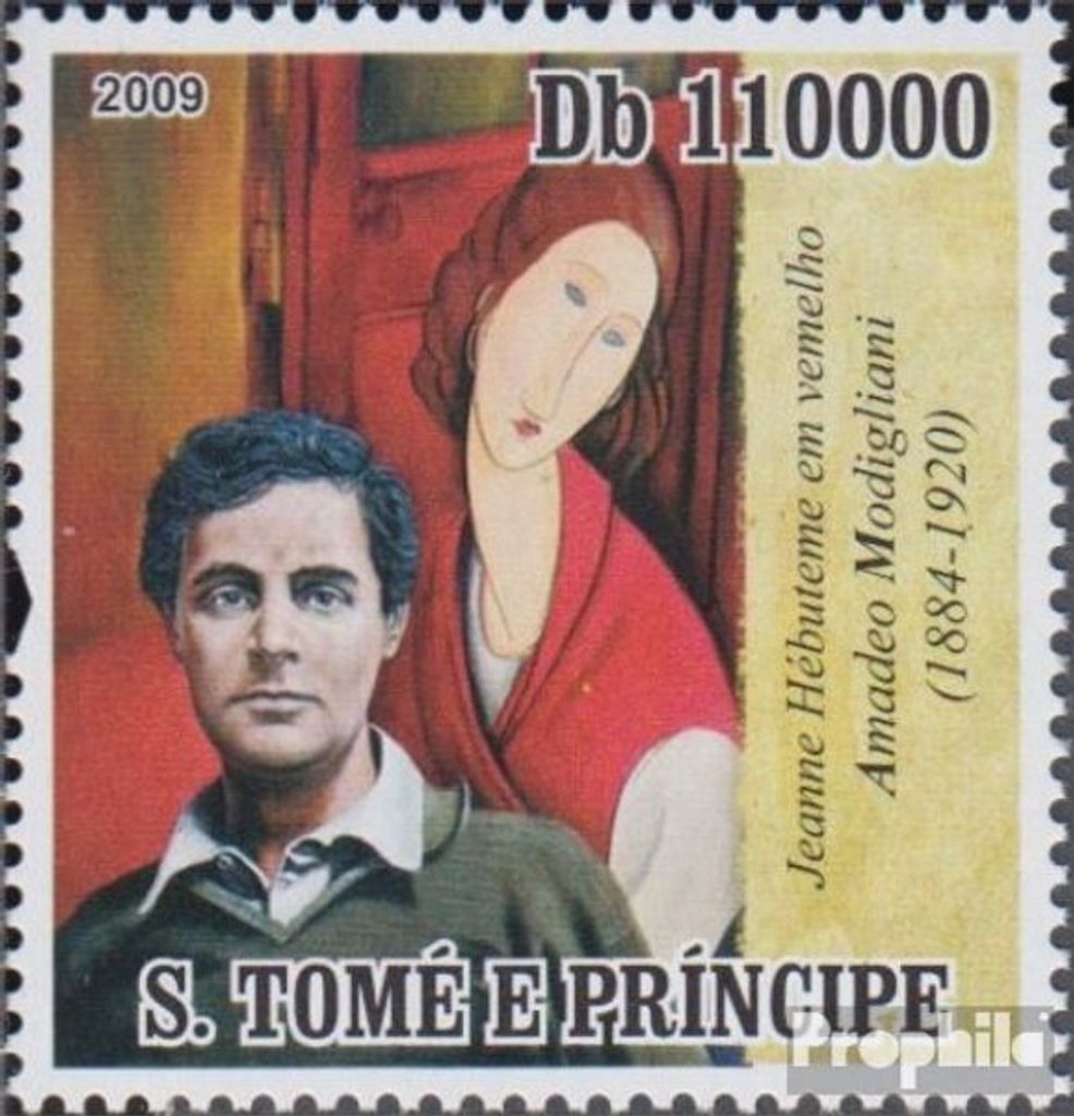 Briefmarken Sao Tome e Principe 2009 Mi 4179 (kompl.Ausg.) postfrisch Amedeo Modigliani