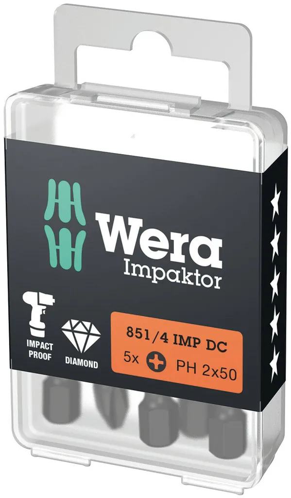 Offerta Wera 851/4 IMP DC PH DIY - Set 5 Bit Impaktor Phillips - 21