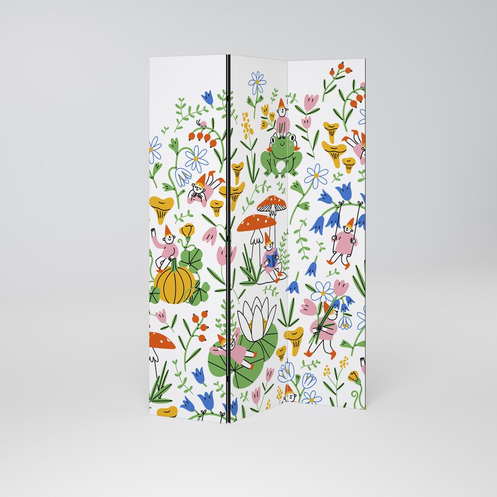 SpaceRebels Paravent Raumteiler - 3-teilig Raumtrenner, Druck 1-Seite - Raumtrenner - Trennwand Wohnung - Room Divider - Spanische Wand Deko Modern...