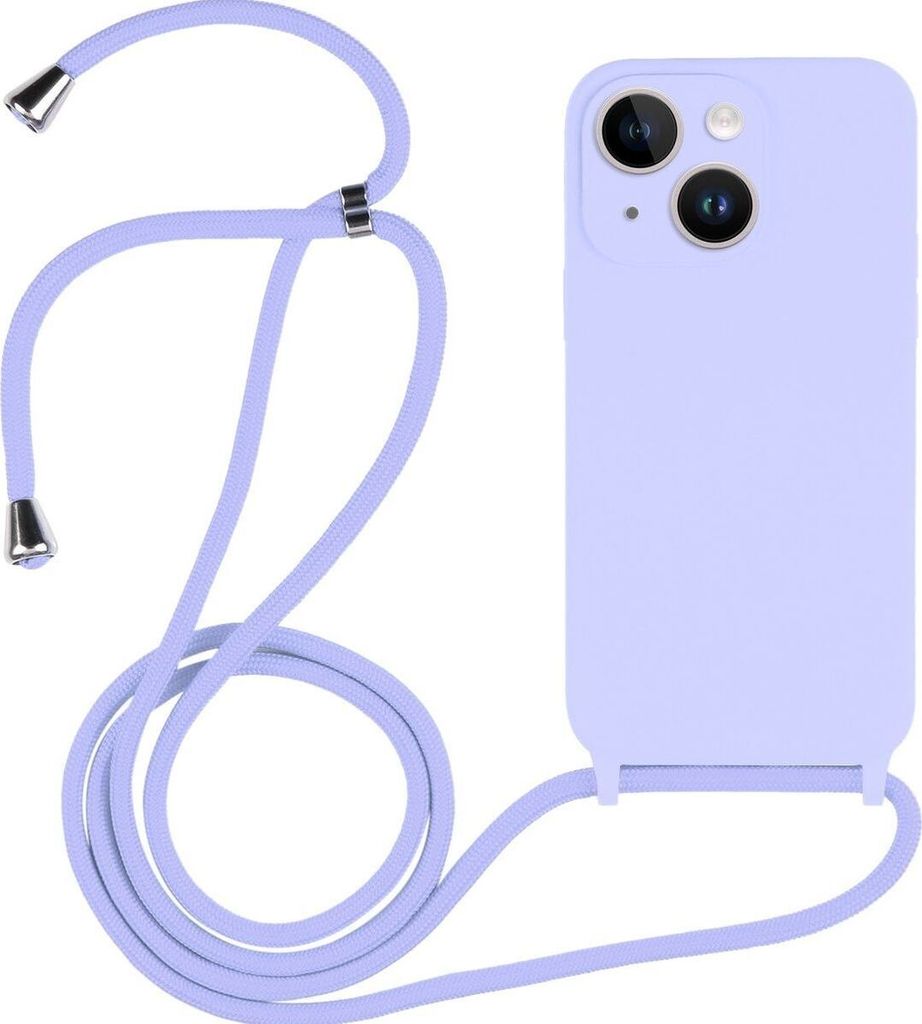 Mobigear Lanyard iPhone 14 Silikon Handykette - Lila