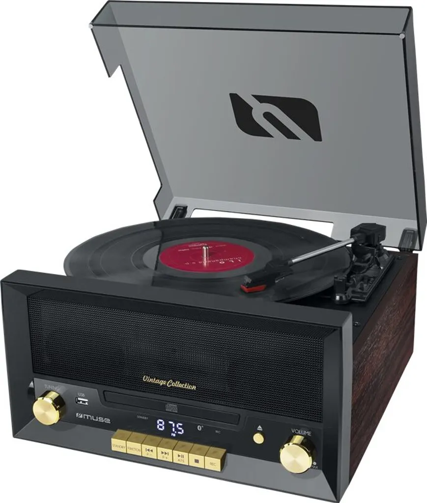 Giradischi Muse MT-112 W: Legno, Vinile e Tecnologia Bluetooth Integrata