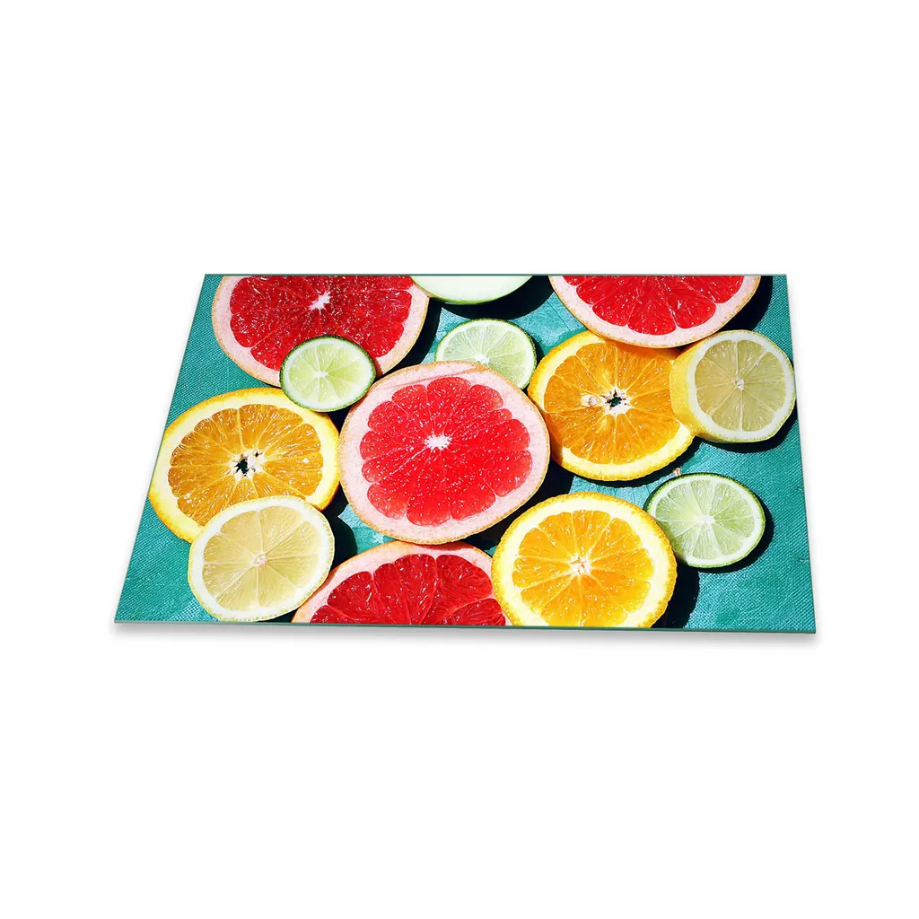 Alzatina e Copri Piano Cottura 80x52 Vetro Temperato Rosso Frutta