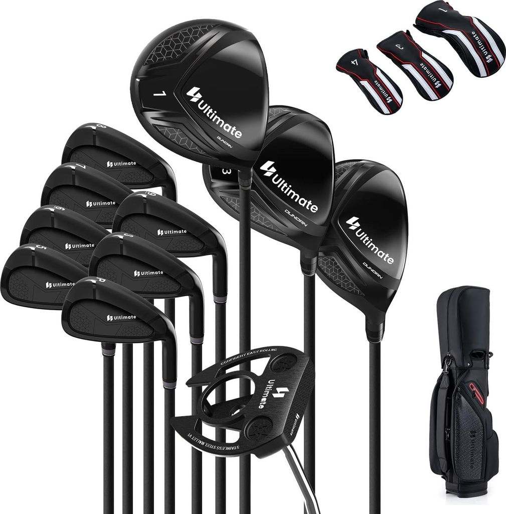 Right-Handed Men's Golf Club Set with Stand Bag