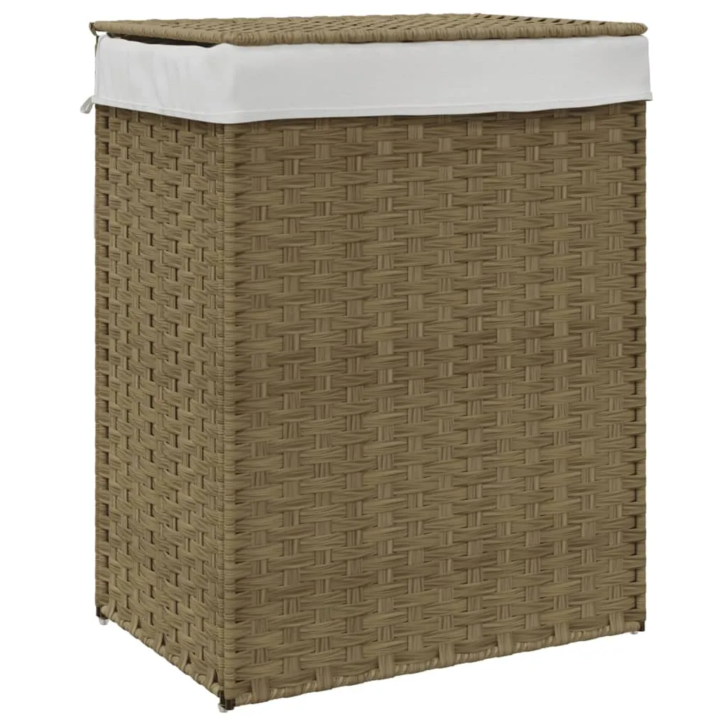 Panier à linge en polyrotin imperméable et résistant pour pièces humides