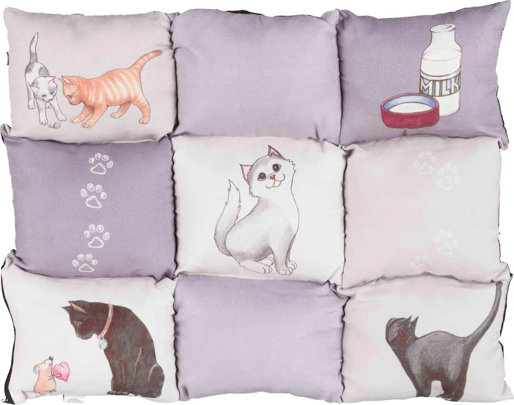 Tapis de repos pour chat Patchwork Cat Trixie gris - Couchage moelleux