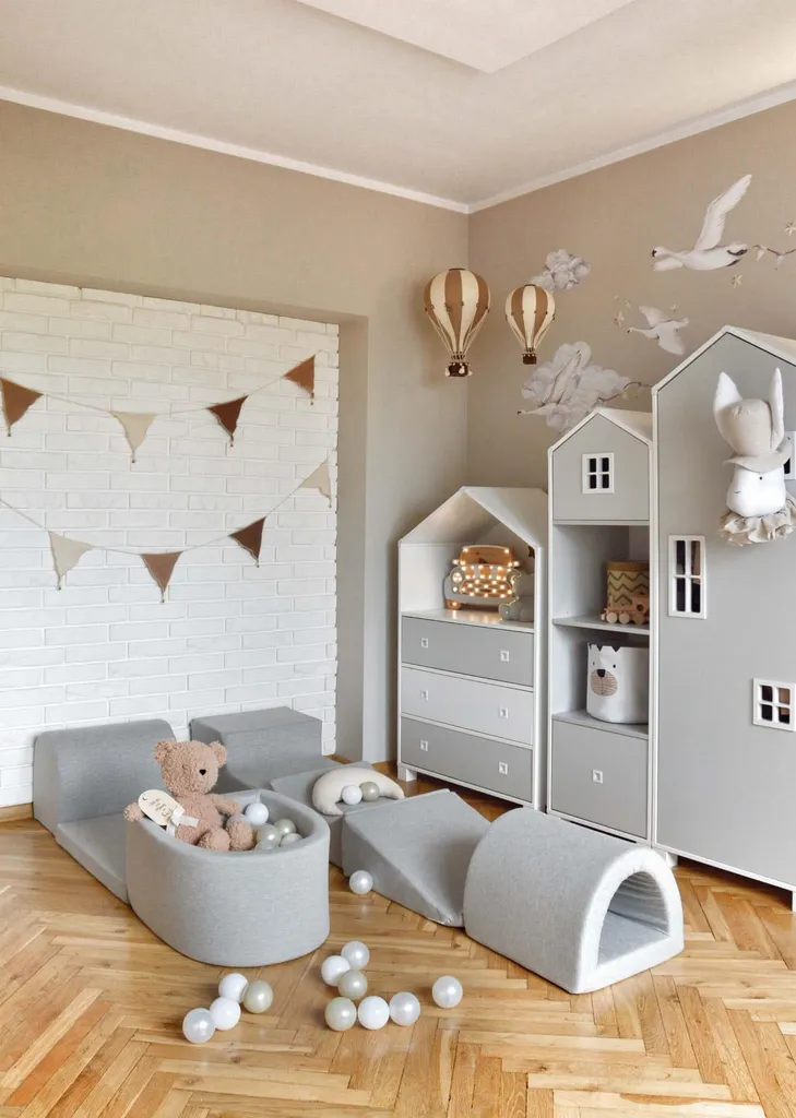 Culla da Gioco in Schiuma Grigio Chiaro - Sicurezza e Relax per Bambini - 15