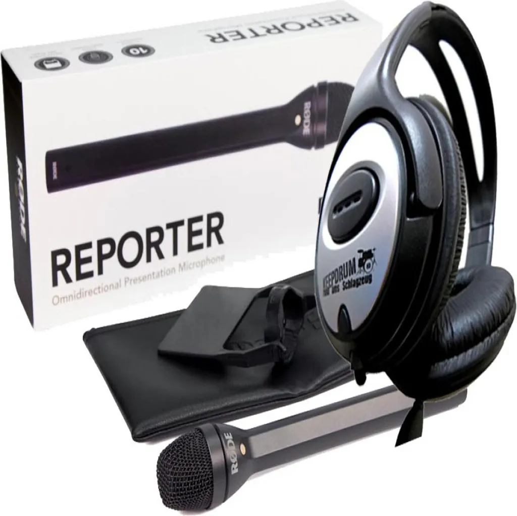 Rode Reporter Microphone Dynamique avec Écouteurs pour Interview Pro