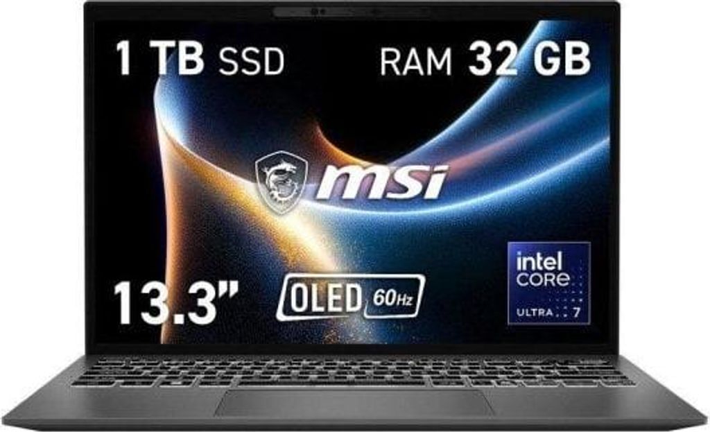 MSI Prestige 13 AI+ A3MG-005ES Laptop 13,3" Intel Core Ultra 7 355 32 GB 1 TB SSD Intel UMA-Grafikkarte Windows 11