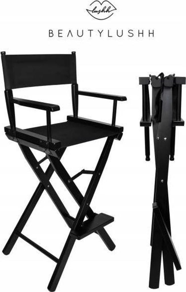 Beautylushh Wooden Makeup Chair Black - Schminkhocker - Produktbild 