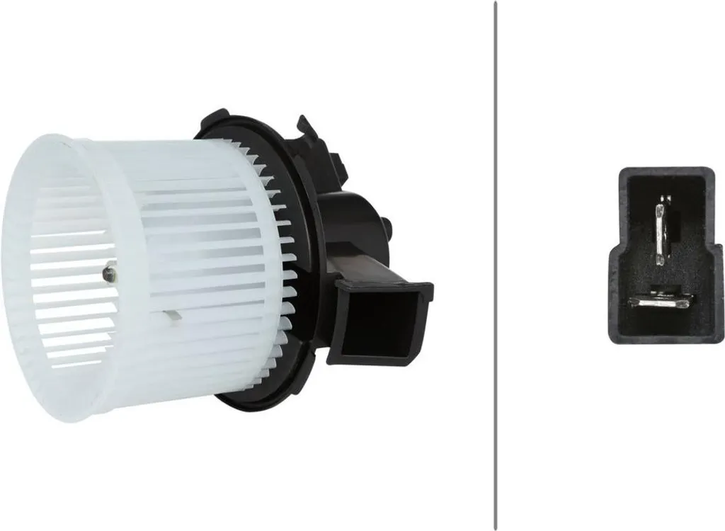 Ventilateur d'habitacle 12V 186W HELLA 8EW009159 pour FIAT PANDA 169