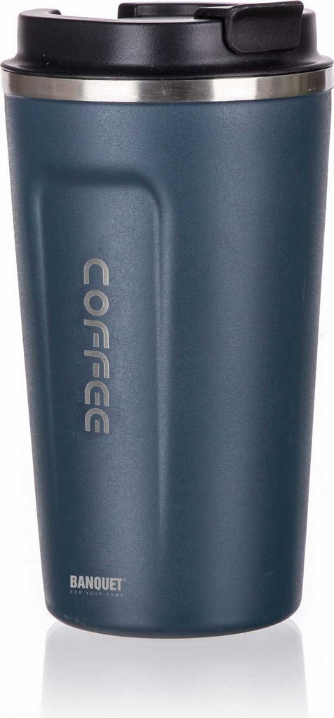 Thermobecher, Reisebecher, Edelstahl, modern, Arty 450 ml Blau