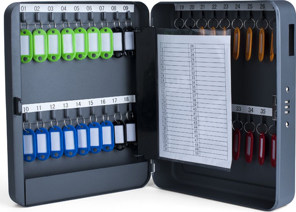Pavo - Schlüsselschrank Pavo Figur Lock 36 Hooks Dunkelgrau Produktbild 