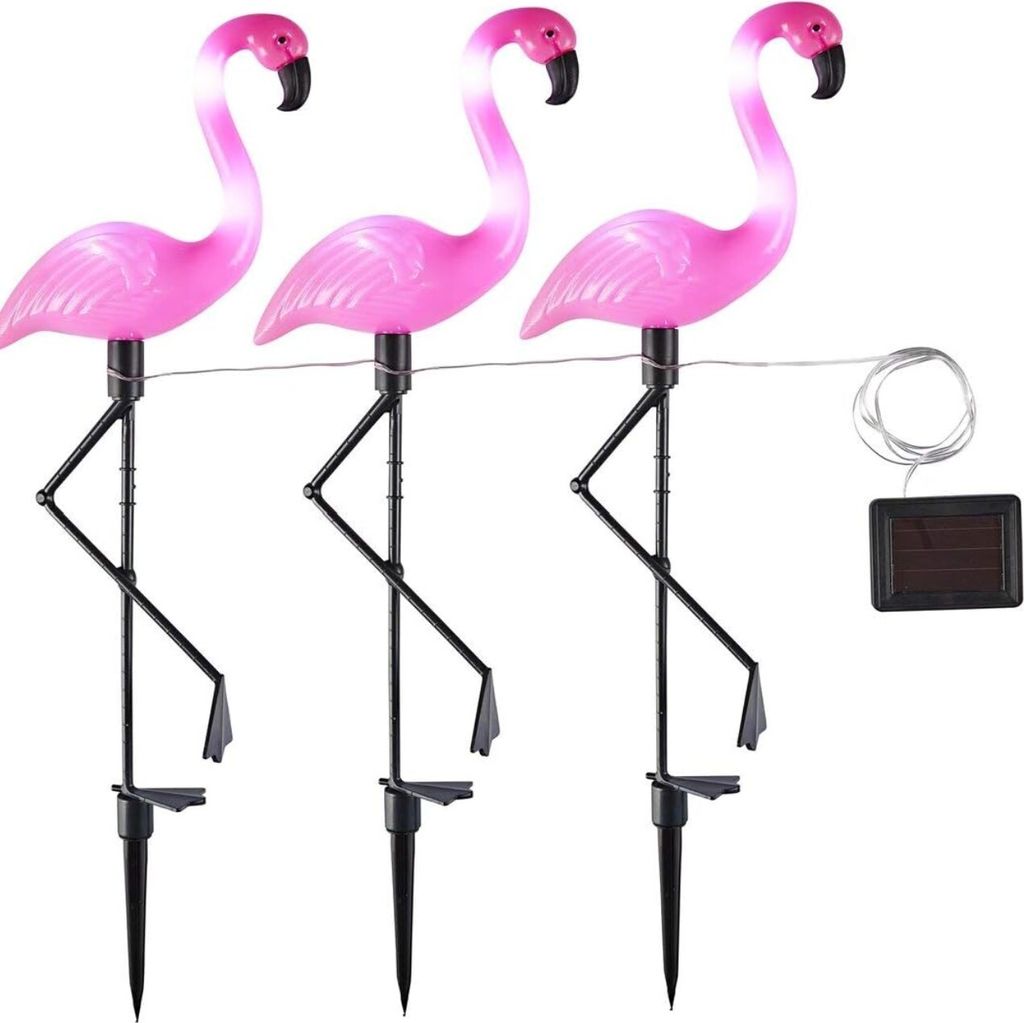HI Solar LED Gartenleuchten Flamingo 3-tlg. Produktbild 