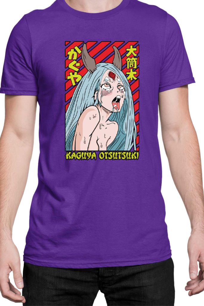 Herren T-Shirt Japan Manga Anime Comics Animation Naruto Kaguya, Man M / Lila