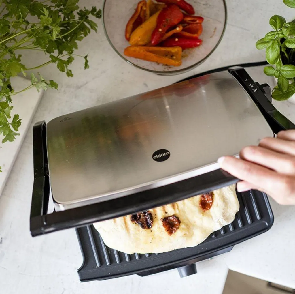 Grill Viande et Panini pour Cuisine Rapide - ELDOM GK150 2000W Argent - 5