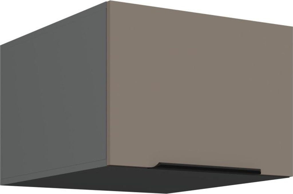 Hängeschrank mit Flügeltüren LUNARA – Breite 50 cm, Dunkelbeige/Anthrazit