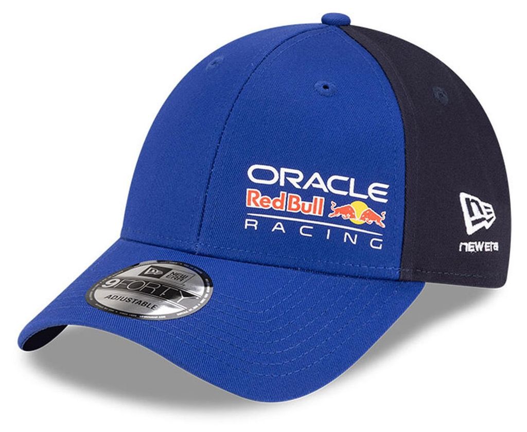 Red Bull Racing New Era Essential Cap 9FORTY, Offizieller Fanartikel, Blau-Navy Cap mit Oracle Red Bull Racing Branding, 100% Baumwolle