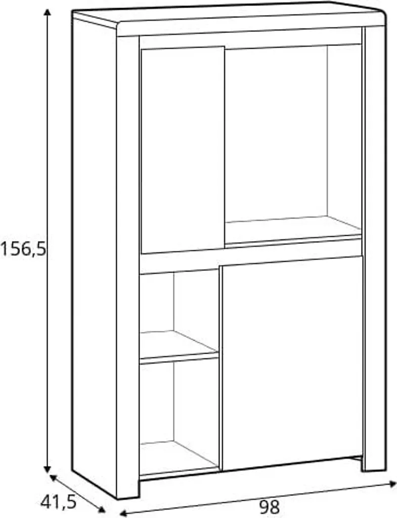 Bibliothèque Low Lingo : Meuble de Rangement Bas Design pour Salon - 2