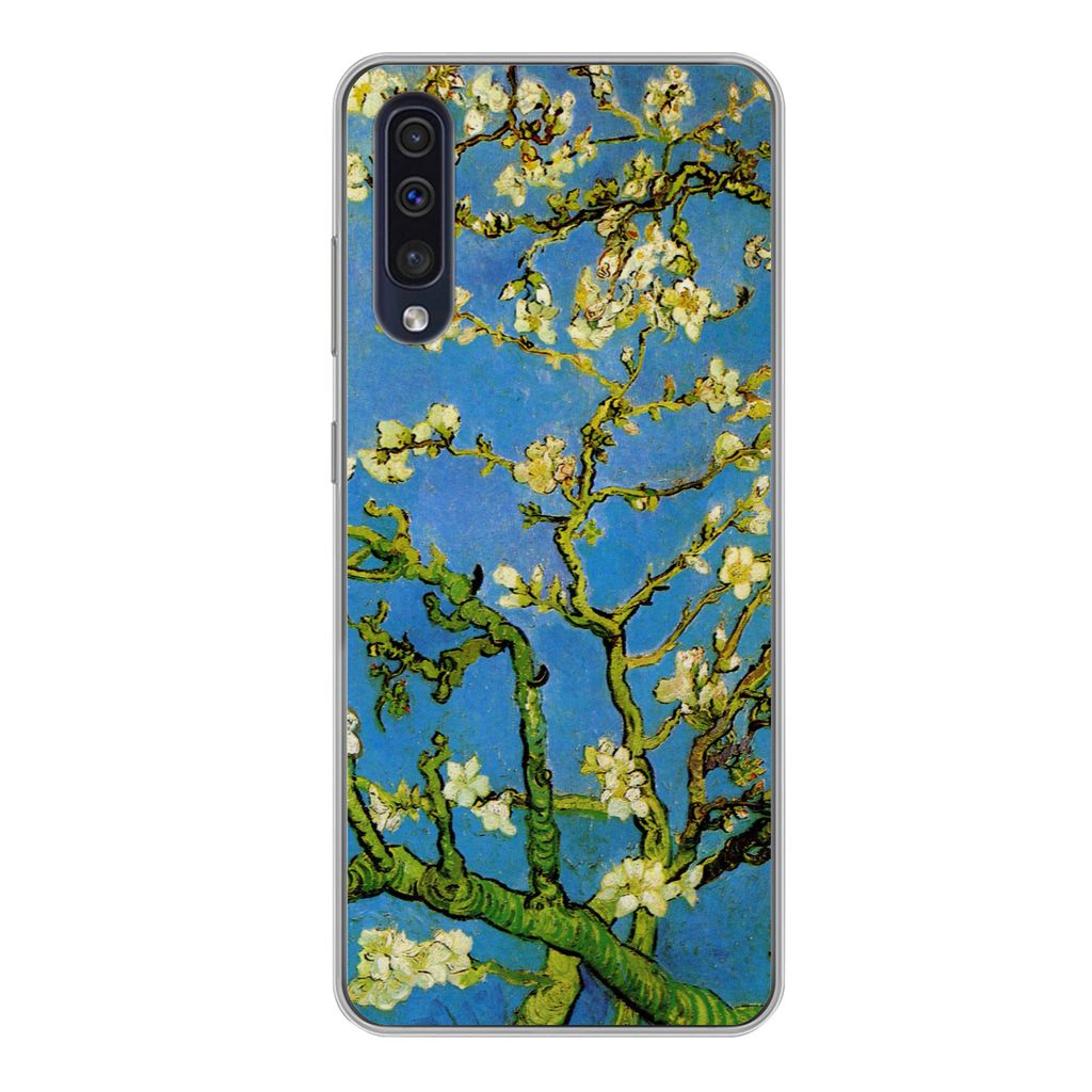 MuchoWow Handyhülle Schutzhülle Hülle für Samsung Galaxy A50 Mandelblüte - Vincent van Gogh Silikon Softcase Handy Hülle - Mobiltelefonhülle