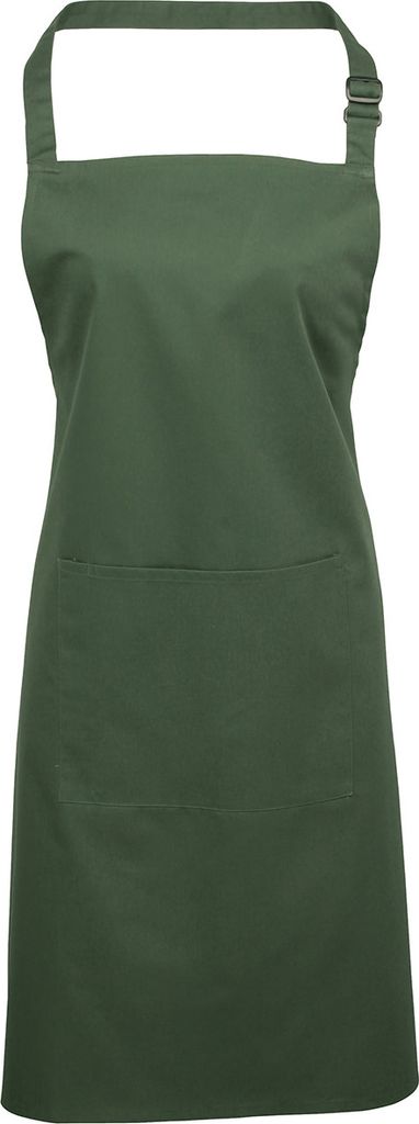 Premier Damen Schürze mit Tasche bunt RW1069 (Einheitsgröße) (Moosgrün)