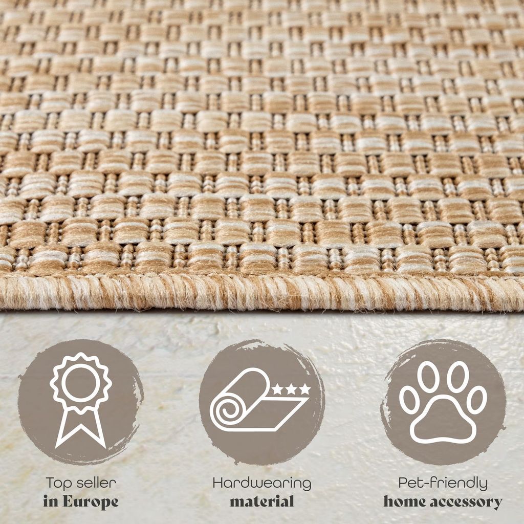 TT Home Teppich Für Outdoor Küchenteppich Balkon Terrasse Produktbild 2