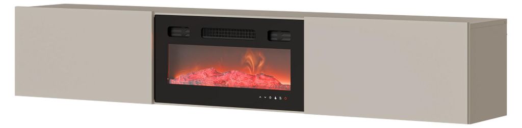 Furniture24 Fernsehschrank Govi 180 Cm Mit Elektrokamin Produktbild 