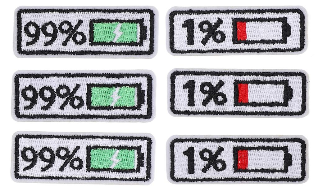 6 Stück Bügelflicken, batteriebetrieben, sicher, ungiftig, strapazierfähig, aus Baumwolle, vielseitig einsetzbar, zum Aufbügeln von Hemden, Jea...