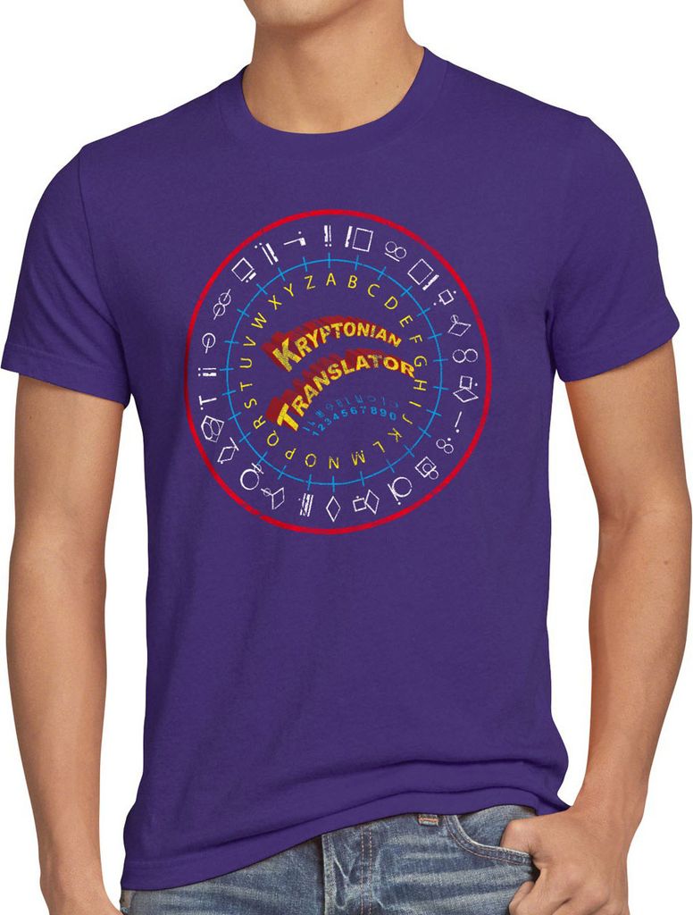 style3 Sheldon Kryptonian Translator Vintage Herren T-Shirt Übersetzungs-Code