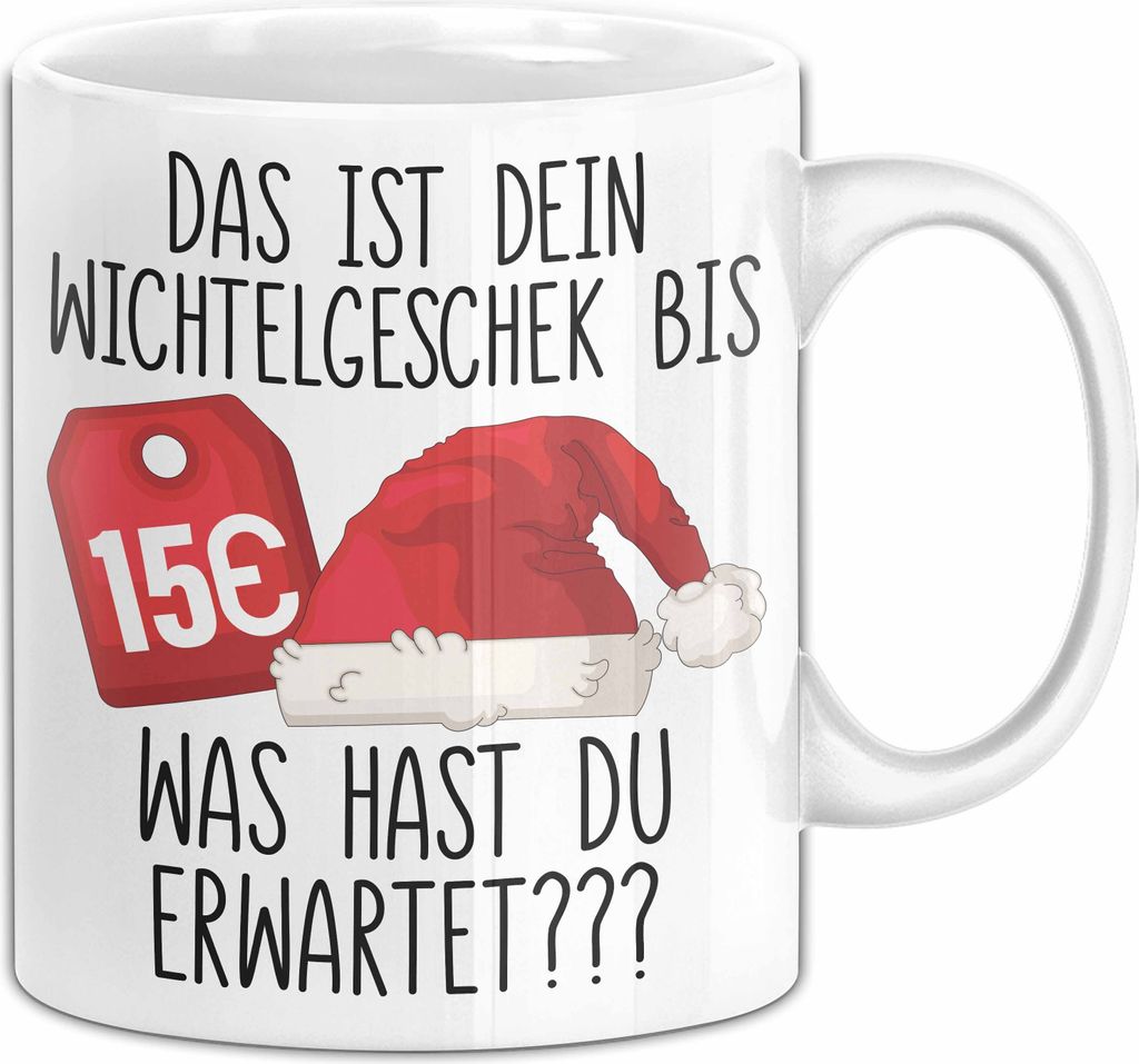 Wichtelgeschenk Tasse Geschenk bis 15€ Schrottwichtelgeschenk Schrottwichteln (Weiß)