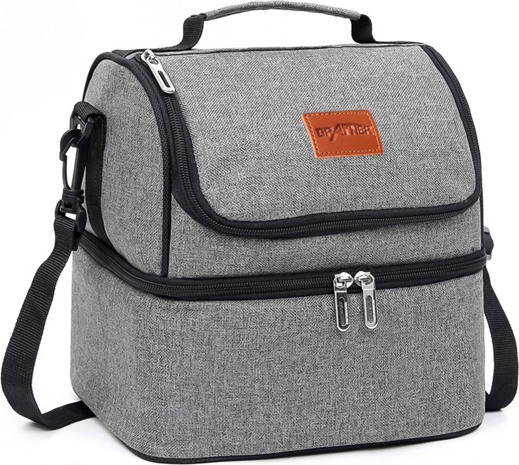 Grafner Kühltasche klein 8L, 2 Fächer Schultergurt Tragegriff, stabiles 900D Oxford, PEVA-Material: Wasserdicht abwaschbar beste Isolierung, Pick...