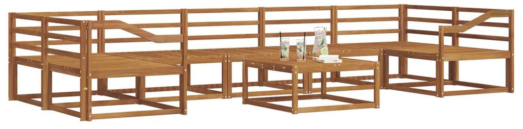 vidaXL Outdoor-Sofagarnitur 8 pcs Natur Massivholz Akazie