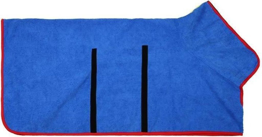 Bademantel für Hunde - Blau - Groß