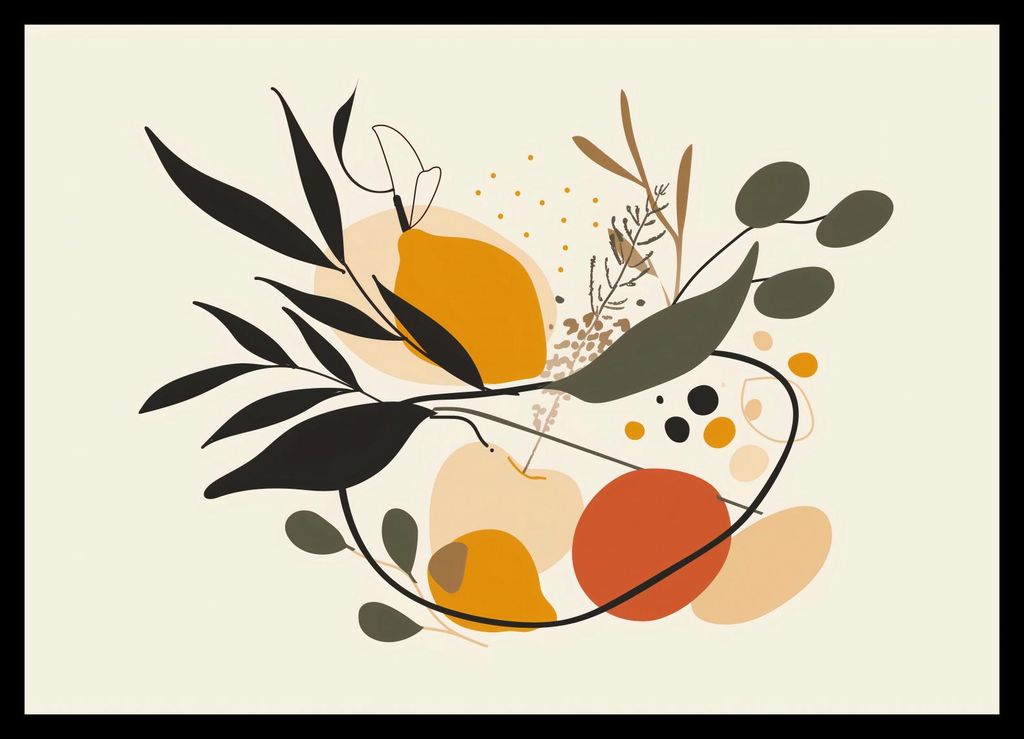Plakat 42x29,7cm Botanischer Wirbel