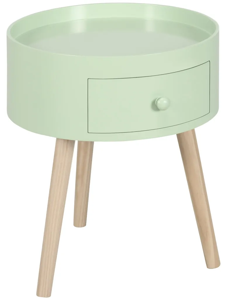 Meuble d'appoint gain de place scandinave avec tiroir pour petit espace