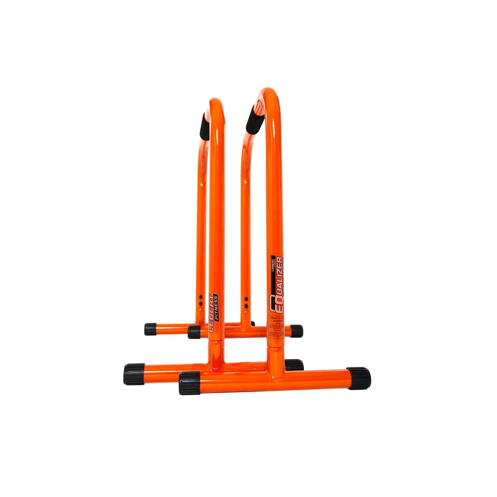 Barres de musculation Lebert Equalizer orange avec poignées confort