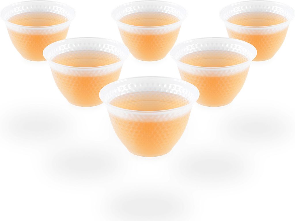 Melina Teetassen / Teecups / Glascups, 6 Glastassen je 90ml, Arare gefrosted