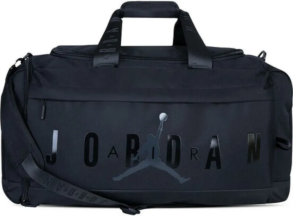 Sac de sport Jordan noir avec compartiments spacieux pour Fitness et Foot