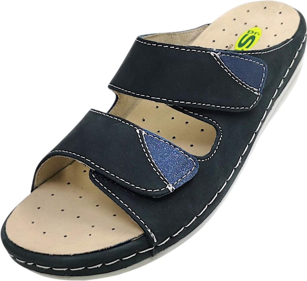 Dr. Stark Relax Damenschuhe Pantoletten Bequem Blau Freizeit, Schuhgröße:41 EU