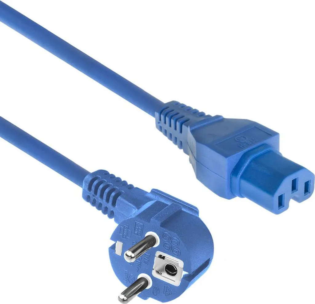 ACT AK5317 Cavo Alimentazione C15 Blu 2m CEE7/7 Schuko per Switch Cisco HP
