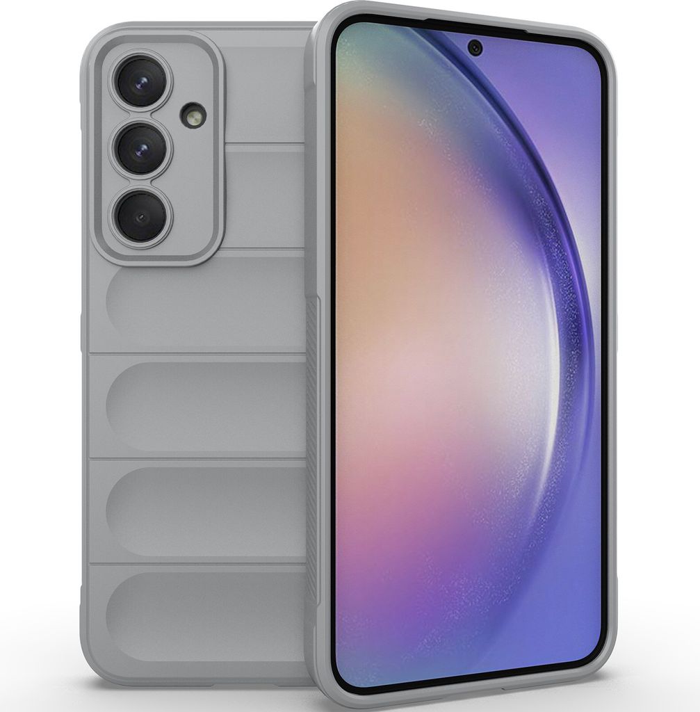 Handyhülle für Samsung Galaxy A35 Weich TPU Silikon Stossfest Anti-rutsch Hülle Grau