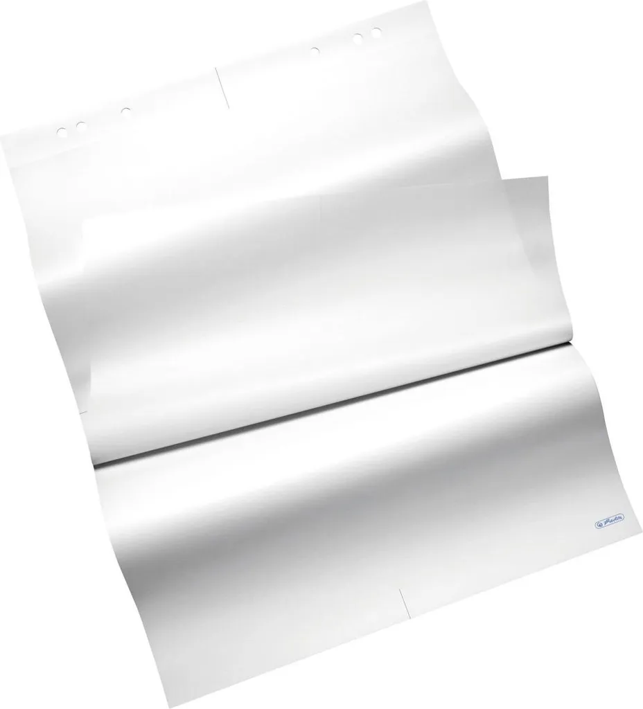 Papier pour chevalet de conférence blanc 68x99 cm herlitz lot de 5