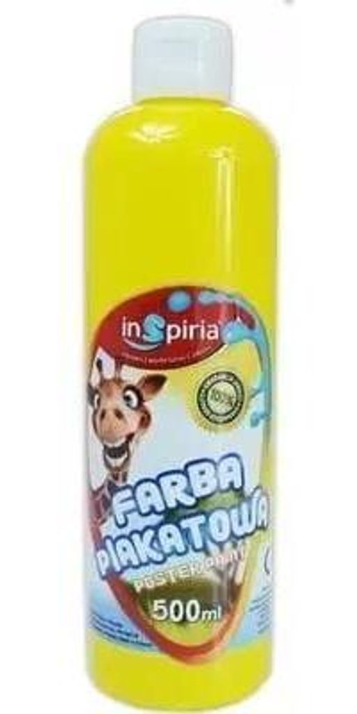 Farba plakatowa żółta 500 ml do malowania na papierze i drewnie