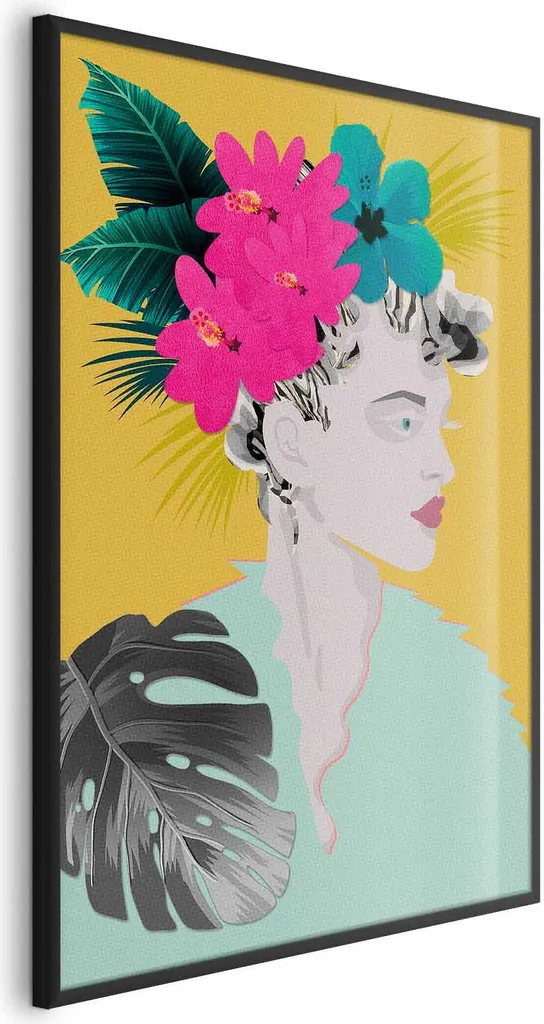 Offerta Quadro 40x60 Fiori Donna | Cornice Nera Inclusa | Arredo