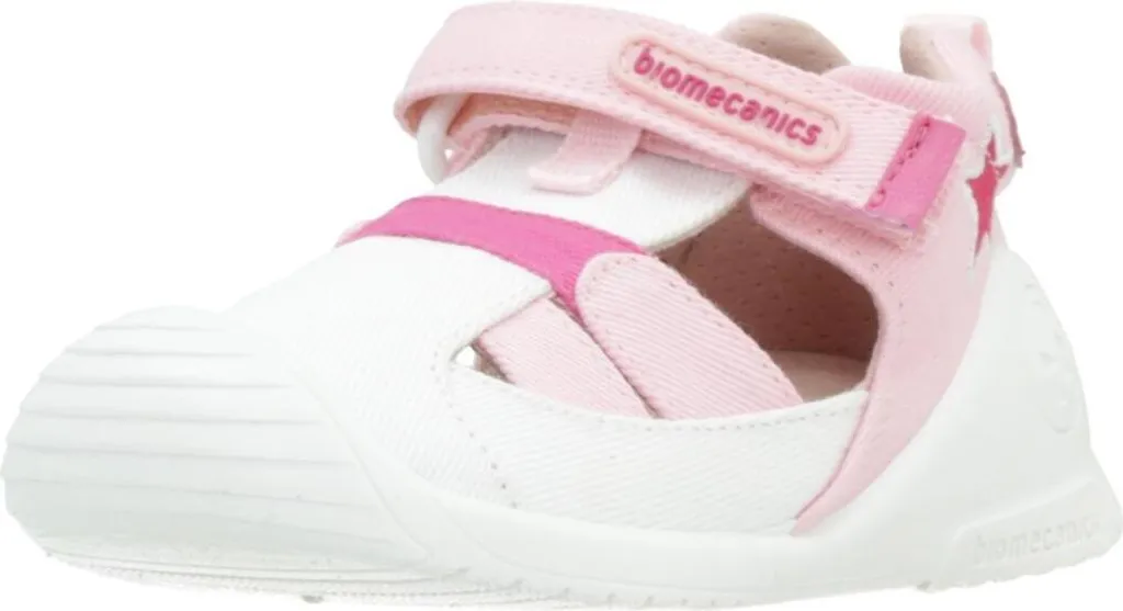 Sandales en Cuir Blanc Fille Biomecanics 252182B pour l'Été Doux